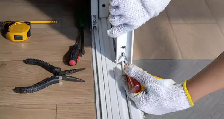 Backyard Sliding Door Track Repair in Santa Rosa, CA